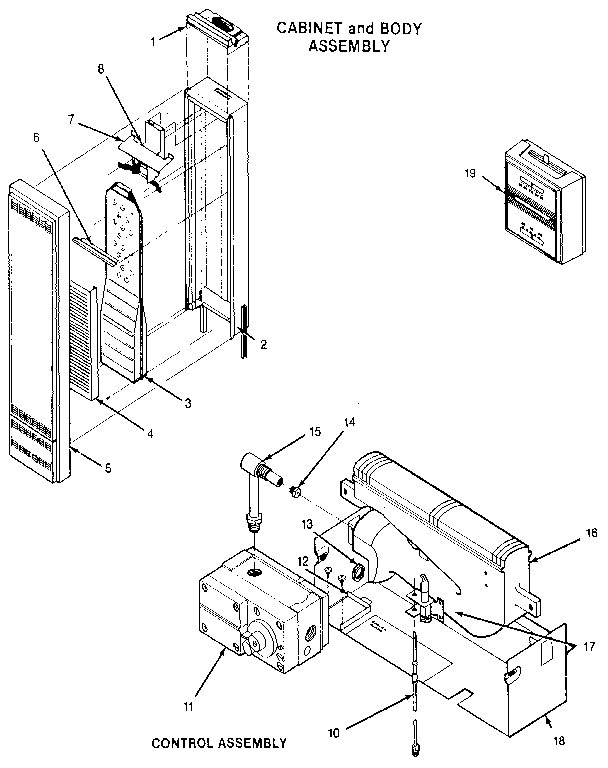 Cabinet and body assembly