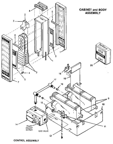 Cabinet and body assembly