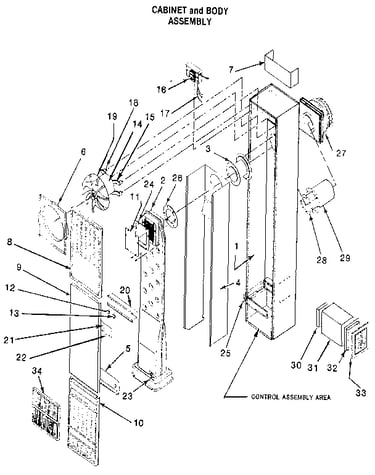 Cabinet and body assembly