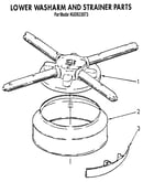 Lower washarm and strainer