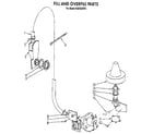 KitchenAid KUDS220T3 fill and overfill diagram