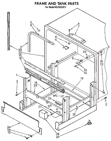 Frame and tank
