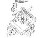 KitchenAid KUDS220T3 door and latch diagram