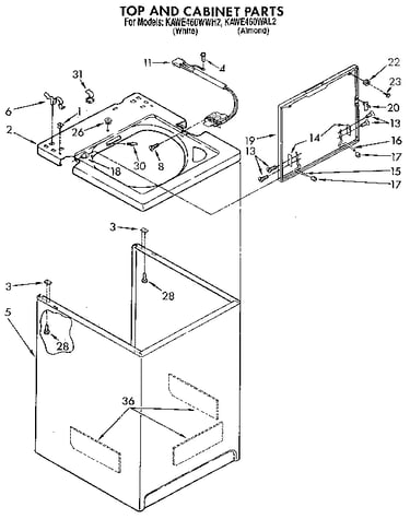 Top and cabinet