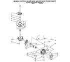 KitchenAid KAWE460WAL2 brake, clutch, gearcase, motor and pump diagram