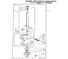 KitchenAid KAWE460WAL2 brake and drive tube diagram