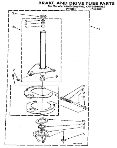 Brake and drive tube