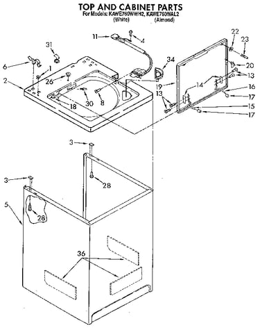 Top and cabinet