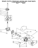 Brake, clutch, gearcase, motor and pump