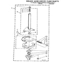 KitchenAid KAWE560WAL2 brake and drive tube diagram