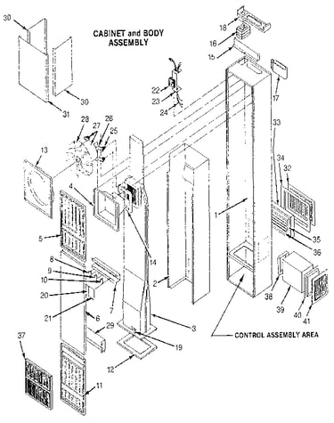 Cabinet and body assembly