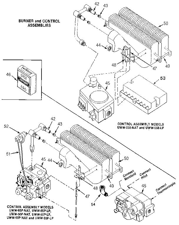 BURNER AND CONTROL ASSEMBLIES