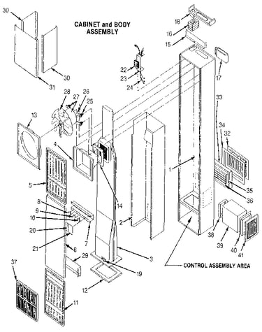 Cabinet and body assembly