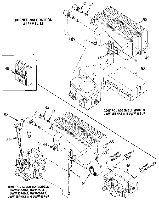 BURNER AND CONTROL ASSEMBLIES