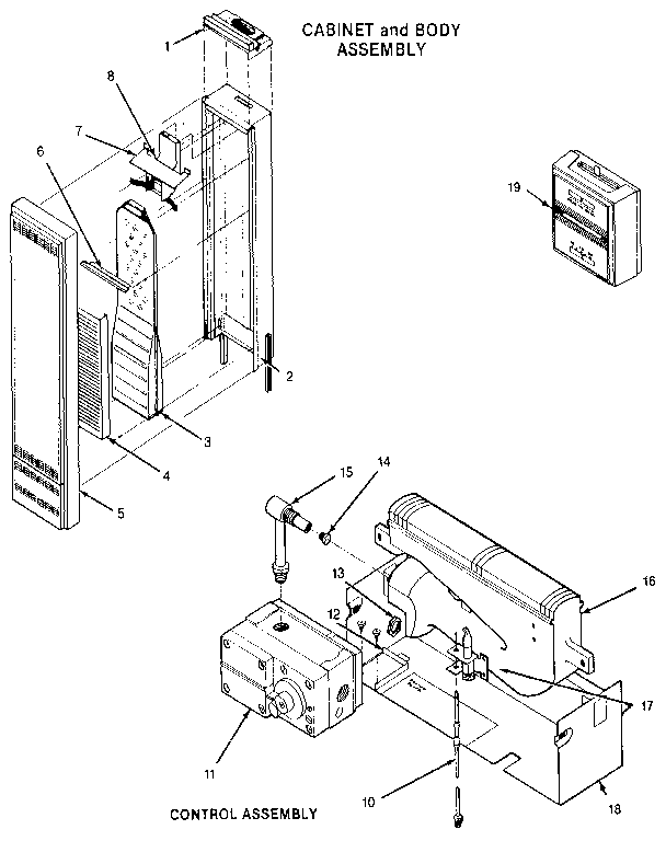 Cabinet and body assembly