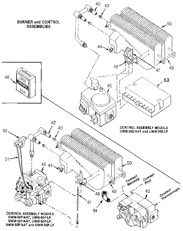 BURNER AND CONTROL ASSEMBLIES