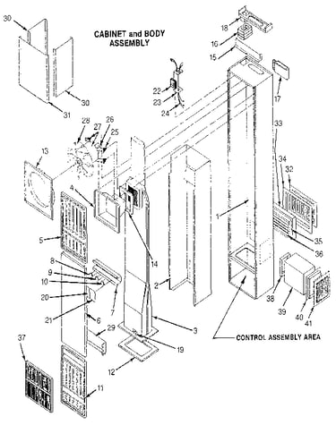 Cabinet and body assembly