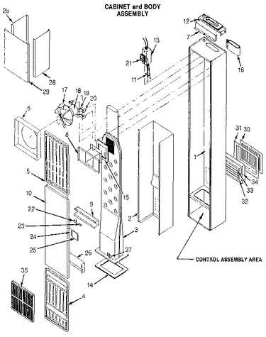 Cabinet and body assembly