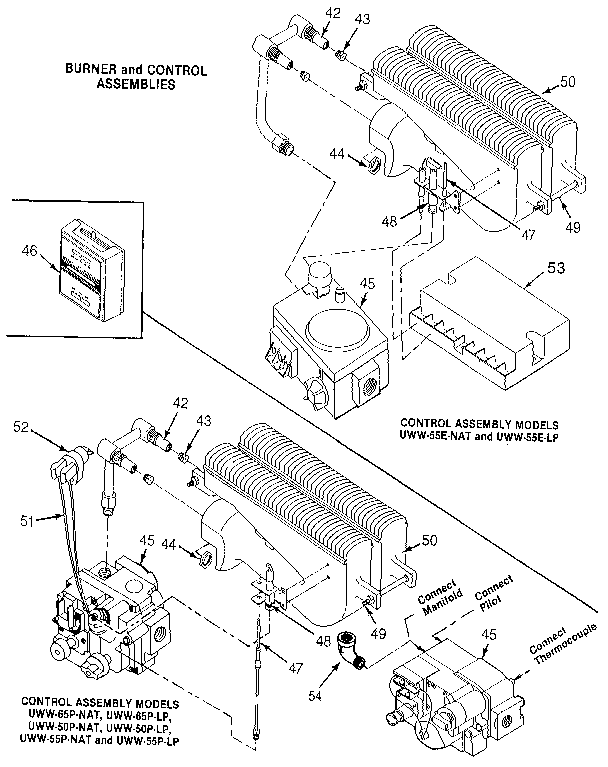 Burner and control assemblies