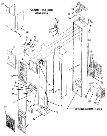 Cabinet and body assembly