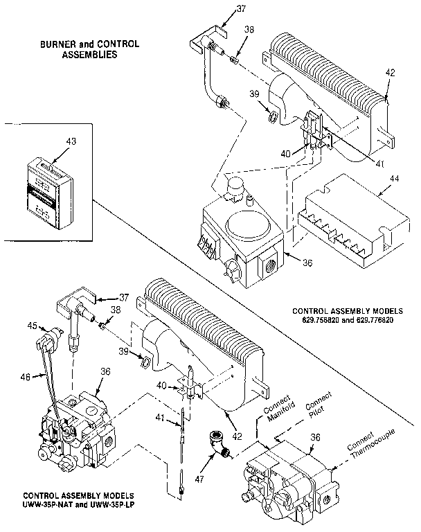 Burner and control assemblies