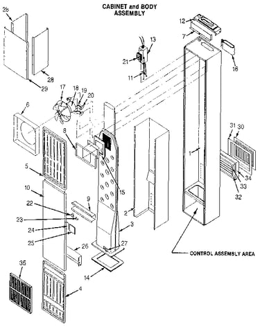Cabinet and body assembly