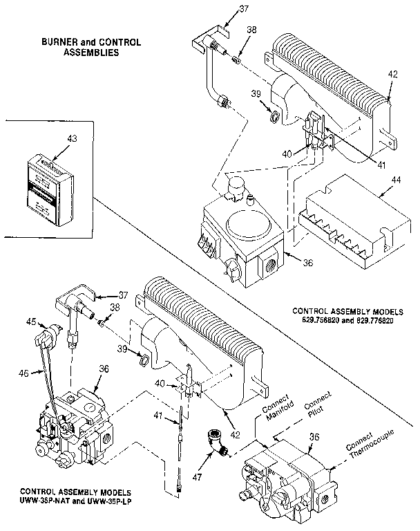 Burner and control assemblies