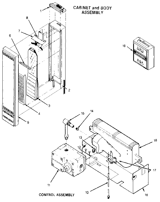 Cabinet and body assembly