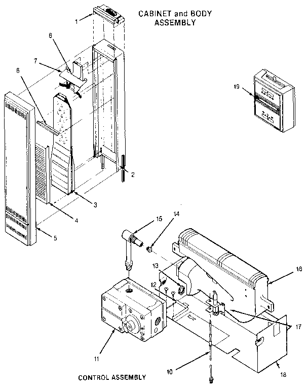 Cabinet and body assembly