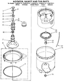 Agitator, basket and tub