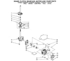 Kenmore 11082979810 brake, clutch, gearcase, motor and pump diagram