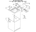 Kenmore 11082477140 top and cabinet diagram