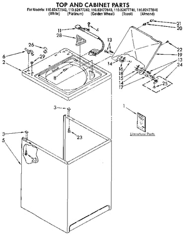 Top and cabinet