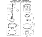 Kenmore 11082477640 agitator, basket and tub diagram