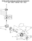 Brake, clutch, gearcase, motor and pump