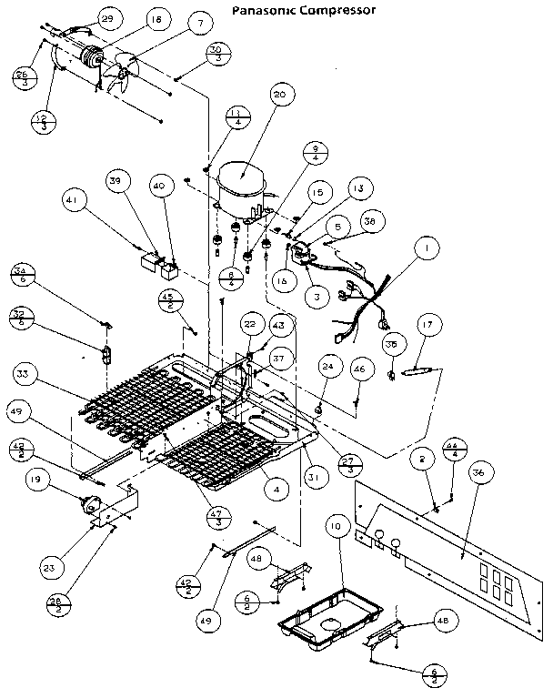 UNIT PARTS PANASONIC COMPRESSOR