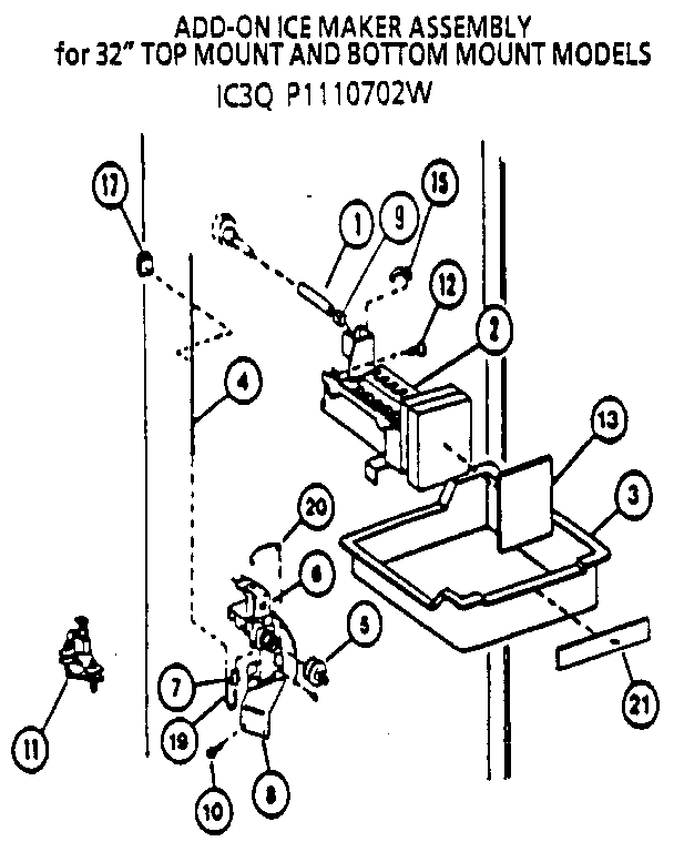 ICEMAKER IC3Q P1110702W