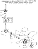 Brake, clutch, gearcase, motor and pump