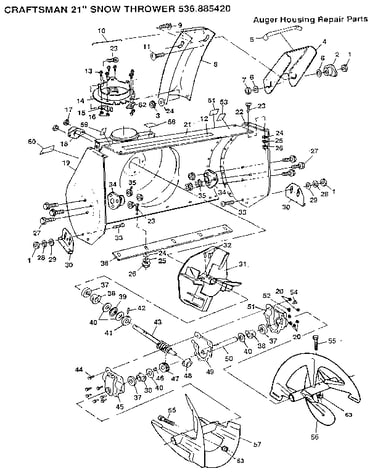 Auger housing assembly