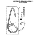 Kenmore 1163966184 hose and attachment diagram