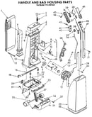 Handle and bag housing