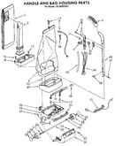 Handle and bag housing