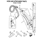 Kenmore 1162148490 hose and attachment diagram