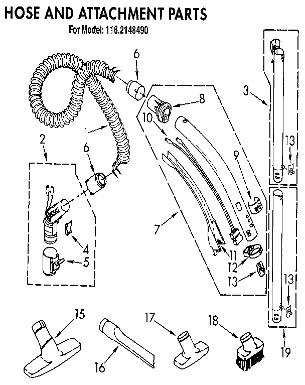 Hose and attachment