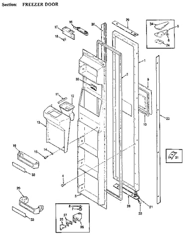 Freezer door