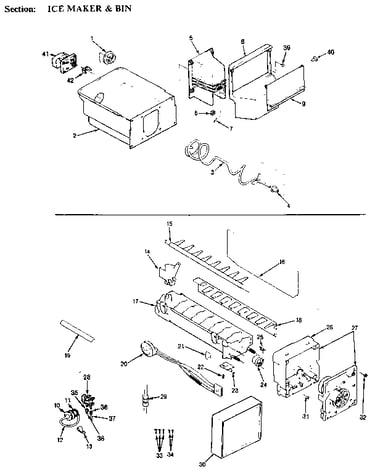 Ice maker & bin