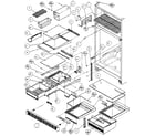 Amana 85178-P1117104W shelves and accessories diagram