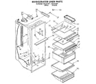 Kenmore 1069412381 refrigerator liner diagram