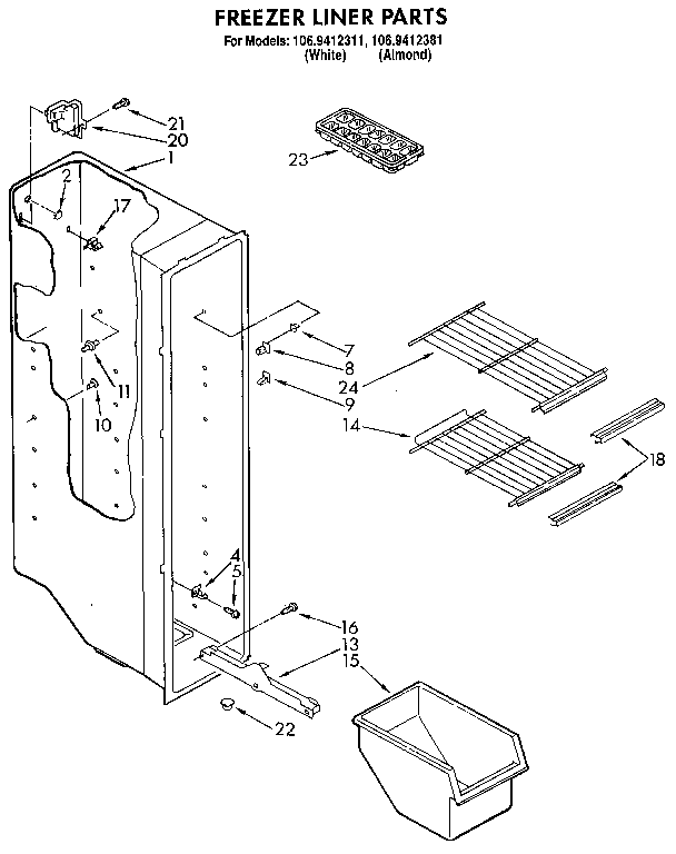 Freezer liner