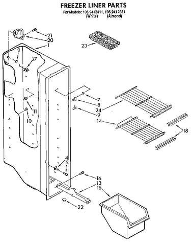 Freezer liner